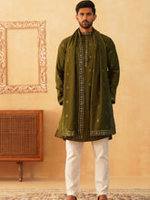 Embroidered & Sequin Kurta Pyjama With Dupatta-JOKP-DT